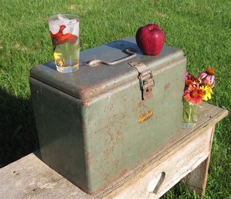 metal vintage ice box|ice box 1950s images.